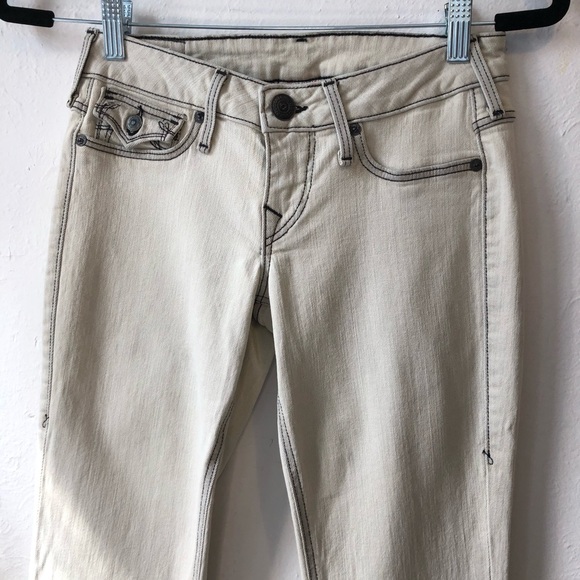 True Religion RARE bell bottom western jeans sz 26 - Picture 2 of 15